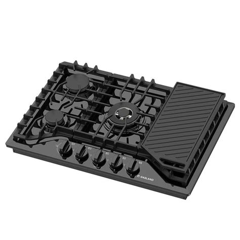 black enamel gas cooktop